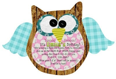 Hooo-Ray Custom Owl Invitations