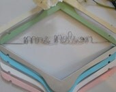 Bridal Hanger, classic script bridal/bridal party hanger in optional colors