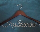 Romantic script - Personalized Bridal Hanger