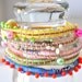Spring Colorful Bib Statement Bangle Embroidery Jewelry Eco Friendly Hand Sewn Gift For Her Accessories  ( Choose1 Bracelet )