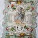 Antique Victorian Valentine Card Lacey Layer Die cuts message inside