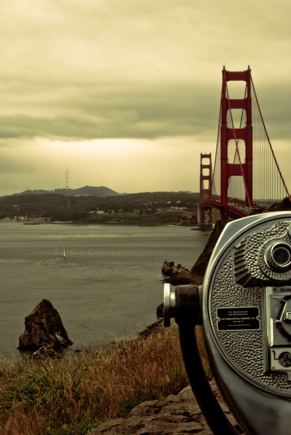 linger long - fine art photograph- 8x12 - golden gate bridge -  san fransisco - california