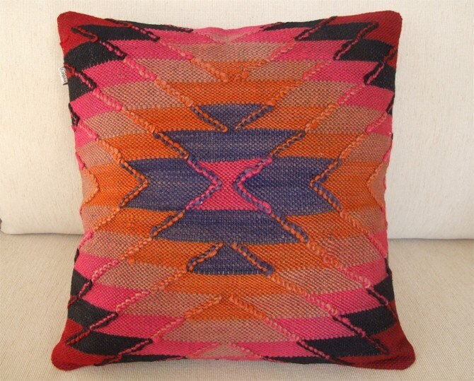 Anatolian Rug Pillow Cover (kilim)
