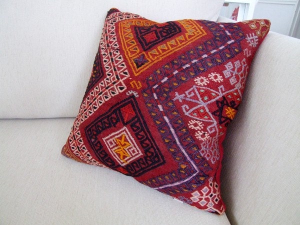 Anatolian - Turkish Rug Pillow Cover - kilim