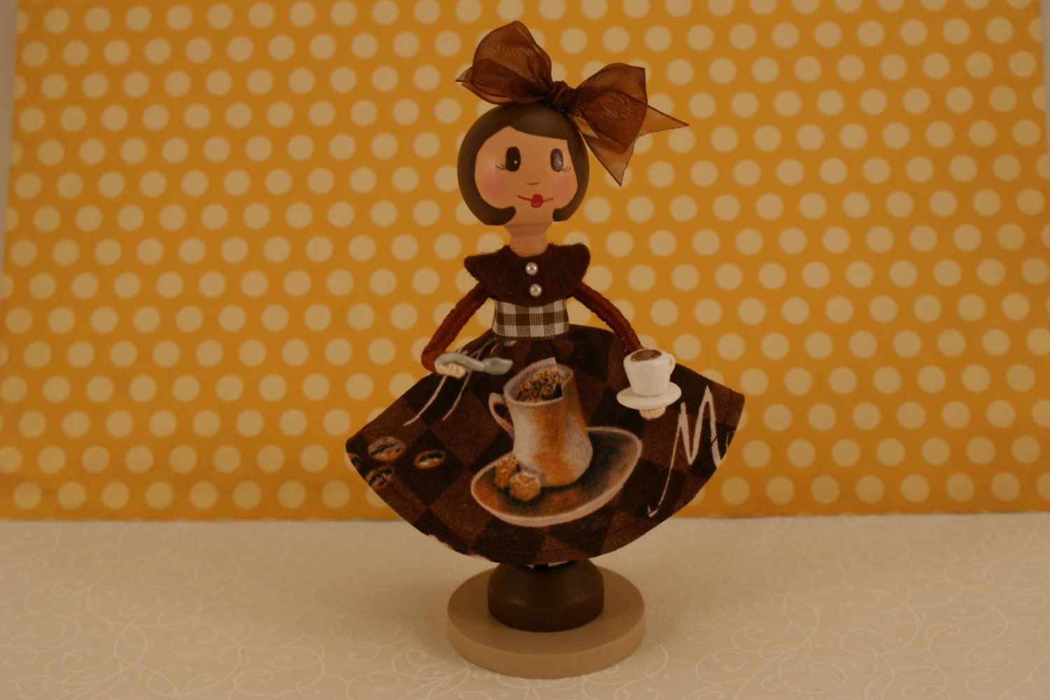 Clothespin Coffee Doll