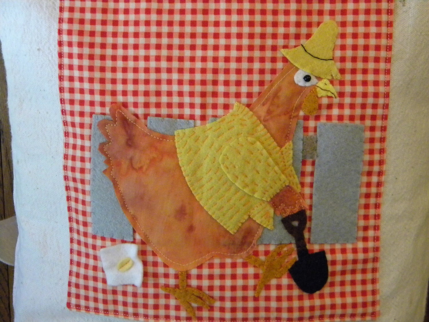 Little Red Hen Applique Tote