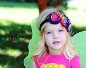 Rainbow Satin Headband Flowers Toddler Kids Tween Teen Women