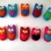 Felt Owls Baby Shower Favors, Plush Toys
