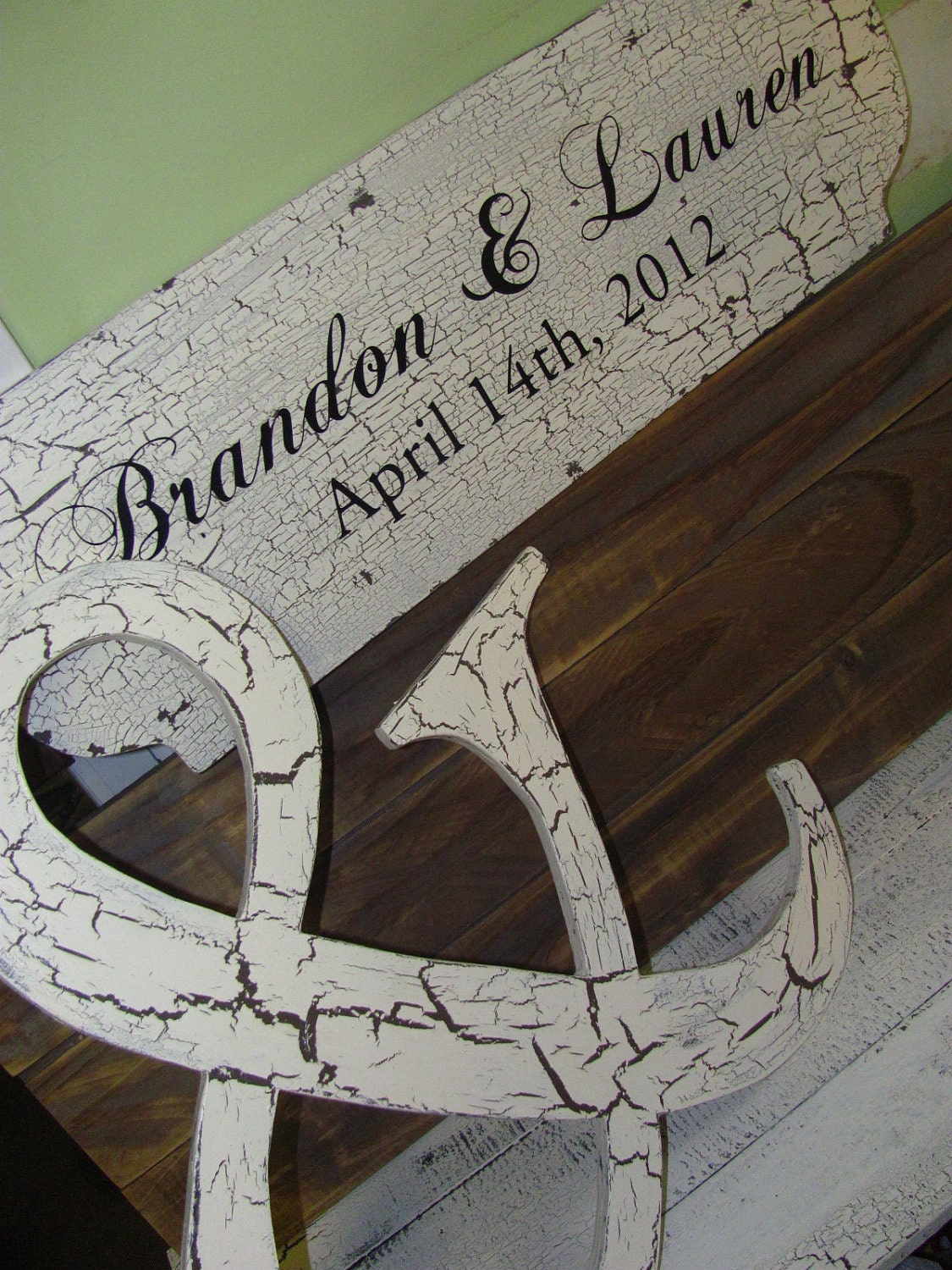 Wooden Letter B 2 ft tall Any Letter A - Z Vintage Style Hand Cut Shabby Chic Cottage Signs - Home Decor, Wedding sign