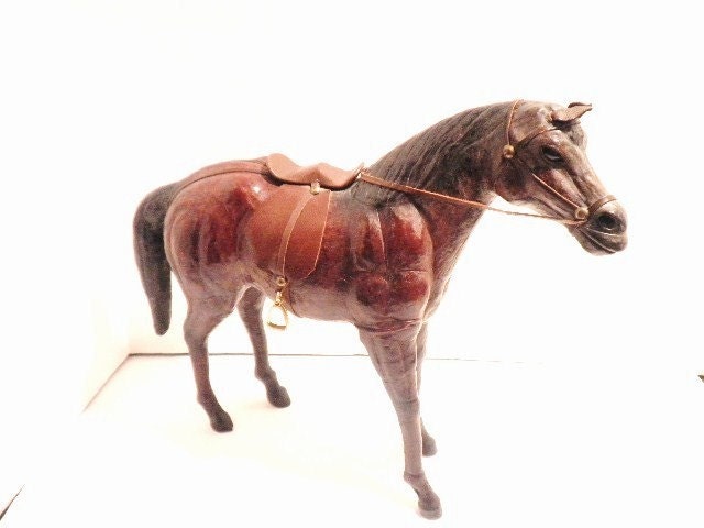 Large Sculpted Leather Horse Very Detailed