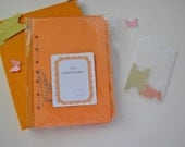 MINI TABBED DIVIDERS- divider tabs notebook planner refill tangerine
