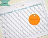 TIME TO ORDER- full size planner pdf template tangerine