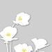 Poppies Yellow and Gray Silhouette Series - Set of three 8x10s