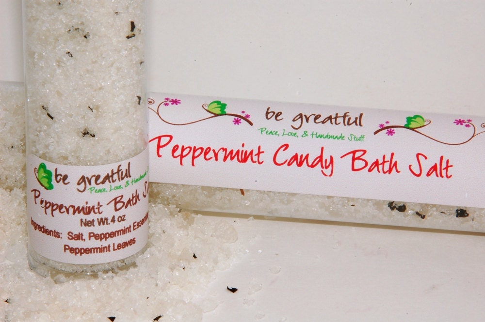 Peppermint Candy Dead Sea Bath Salt 4 Ounces