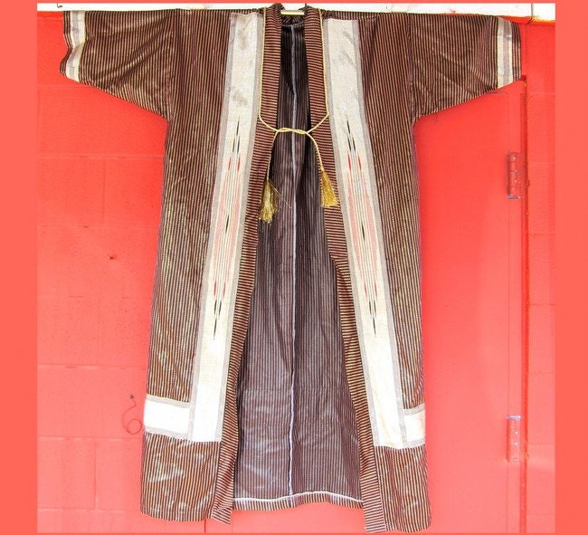 Men's Moroccan Robe Stunning Vintage Textile by RiffRaffGentry