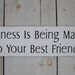Wedding Signs, Handpainted wedding sign, wooden sign - "Happiness is being married to your best friend"