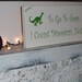 Dinosaur Nursery Sign, Baby Boy's Nursery - "To Go To Sleep, I Count Dinosaurs, Not Sheep" - Brontosauras, Stegasaurus