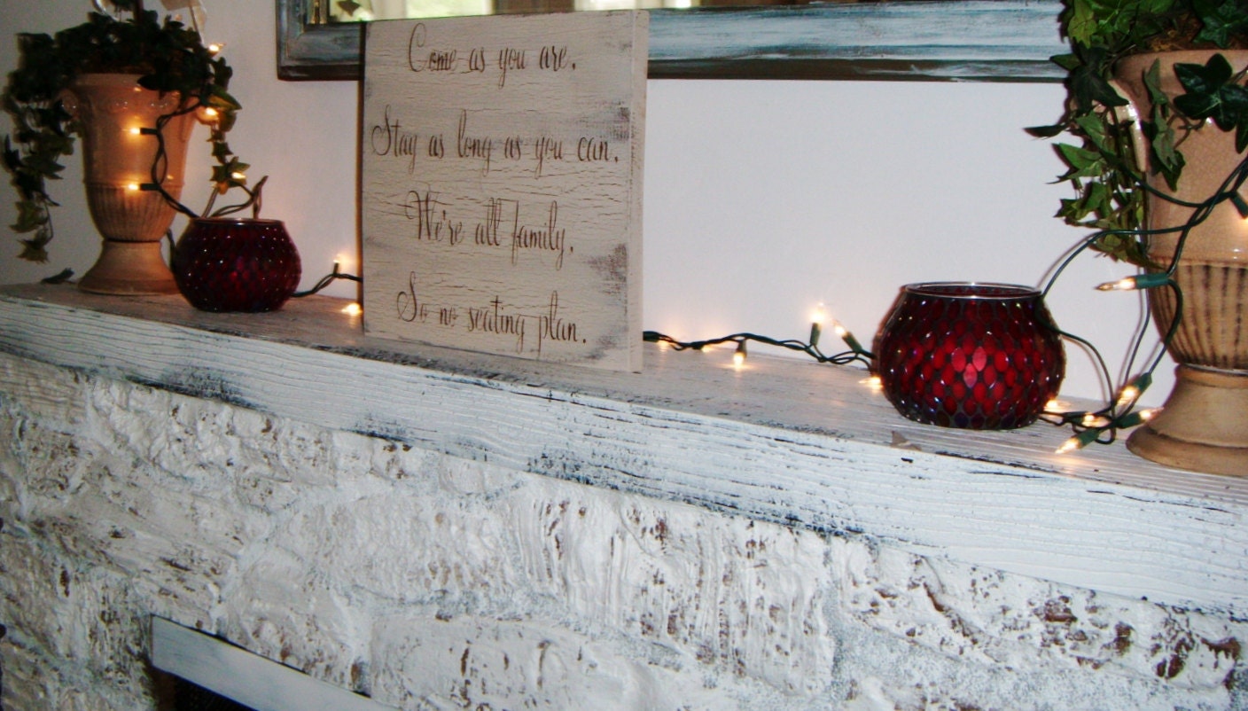 Wedding Signs Seating Plan, Seating Chart, READY TO SHIP - "Come as you are, Stay as long as you Can, We're all family, So no seating plan"
