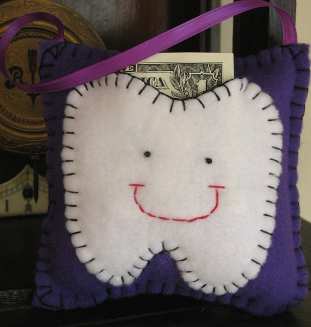Purple Tooth Fairy Pillow