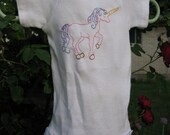Hand Embroidered Unicorn Onesie