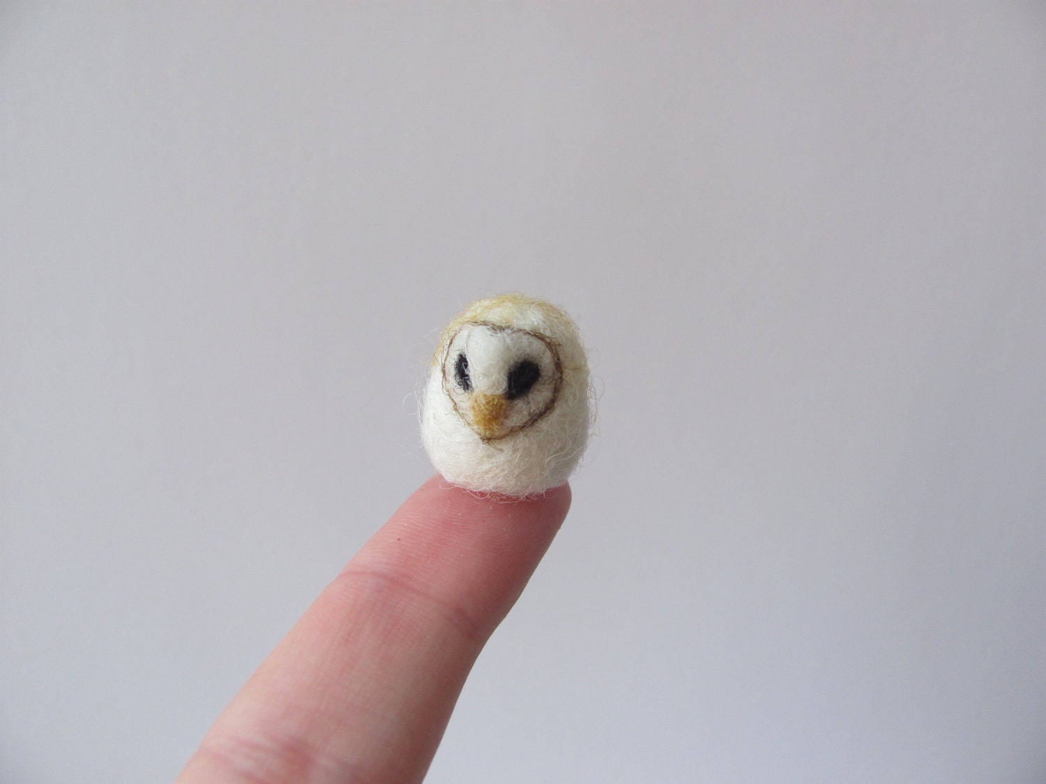 Tiny needle felted barn owl