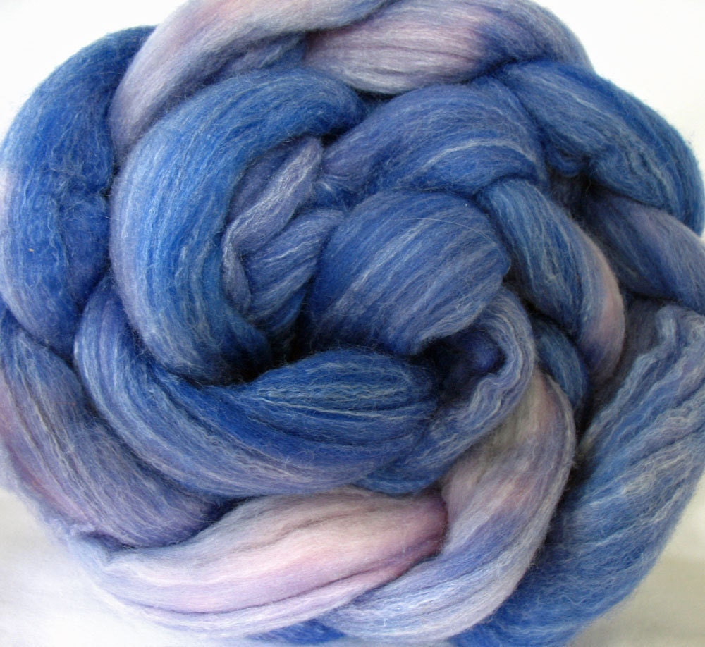Tussah Silk/Merino Roving Hand Dyed (ATM615)