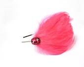 Hot Pink Flamingo Feather Headband, Fascinator Style, Perfect for Bridesmaids - The Queen's Jewels - Pink Tourmaline