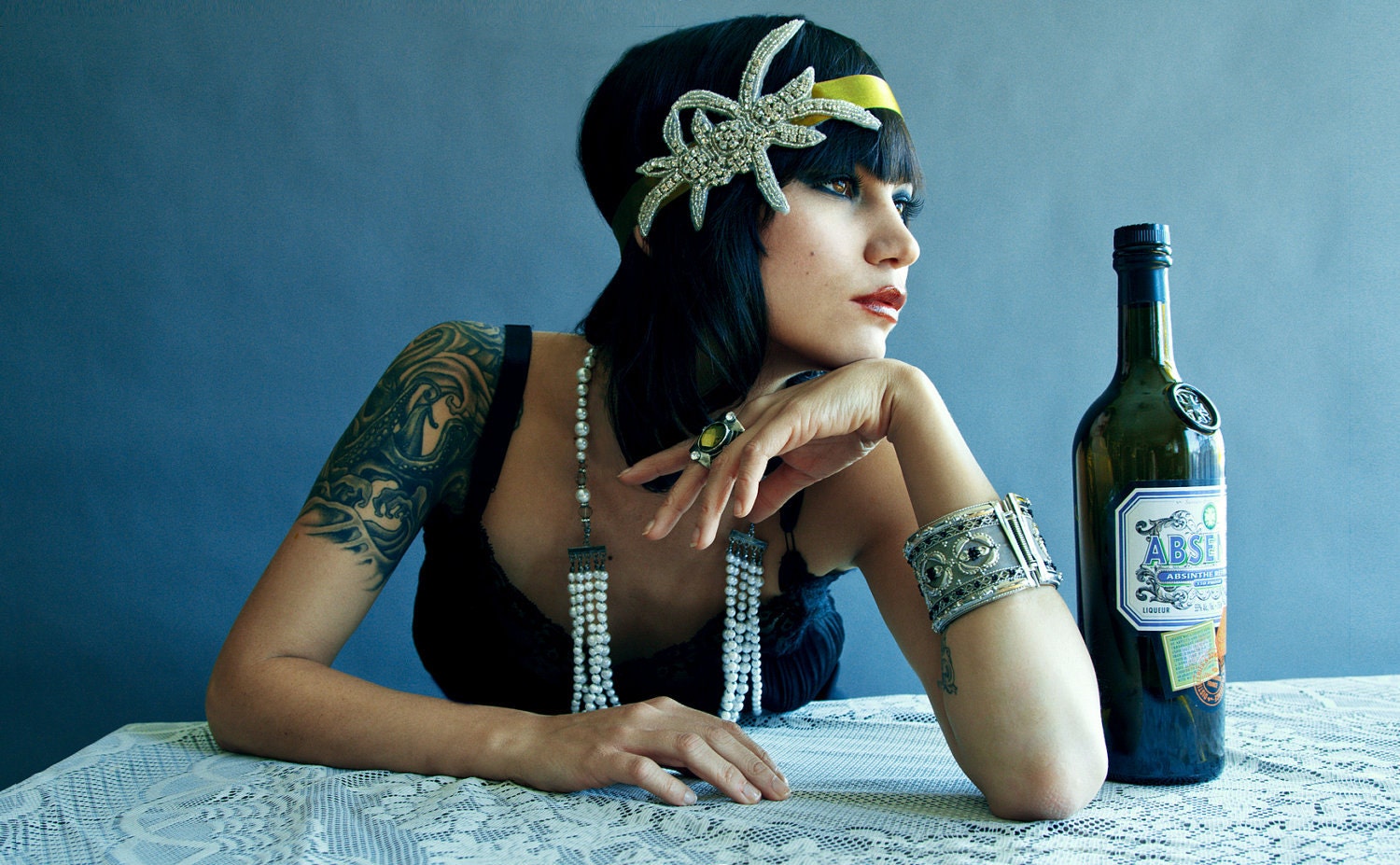 Flapper Headpiece, Roaring 20's, The Great Gatsby, Prohibition, Rhinestone, Beaded  - Flapper Headband, Vintage Inspired, 1920's, 1930's