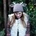 deer with little antlers hat KNITTING PATTERN