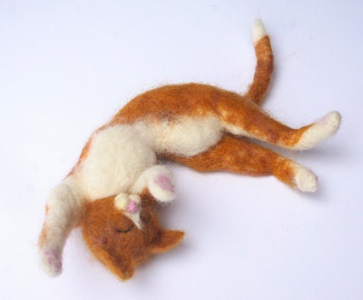 Orange Cat Sculpture
