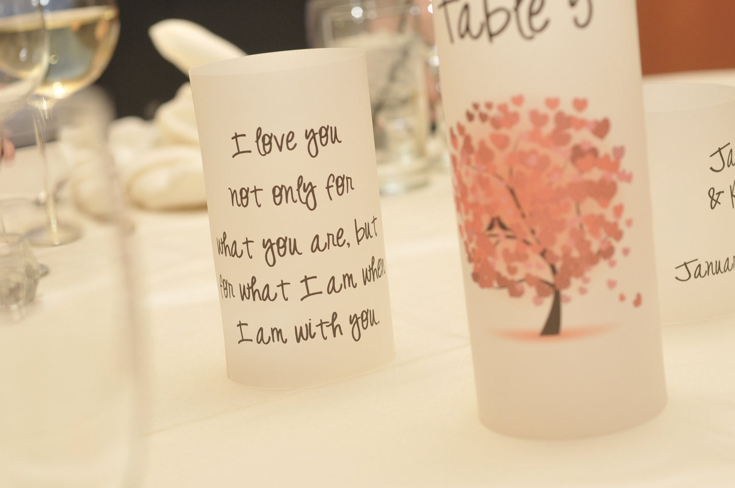 Quote Luminaries - Reception Signs and Decor - Wedding signs and Decor - 10 Count