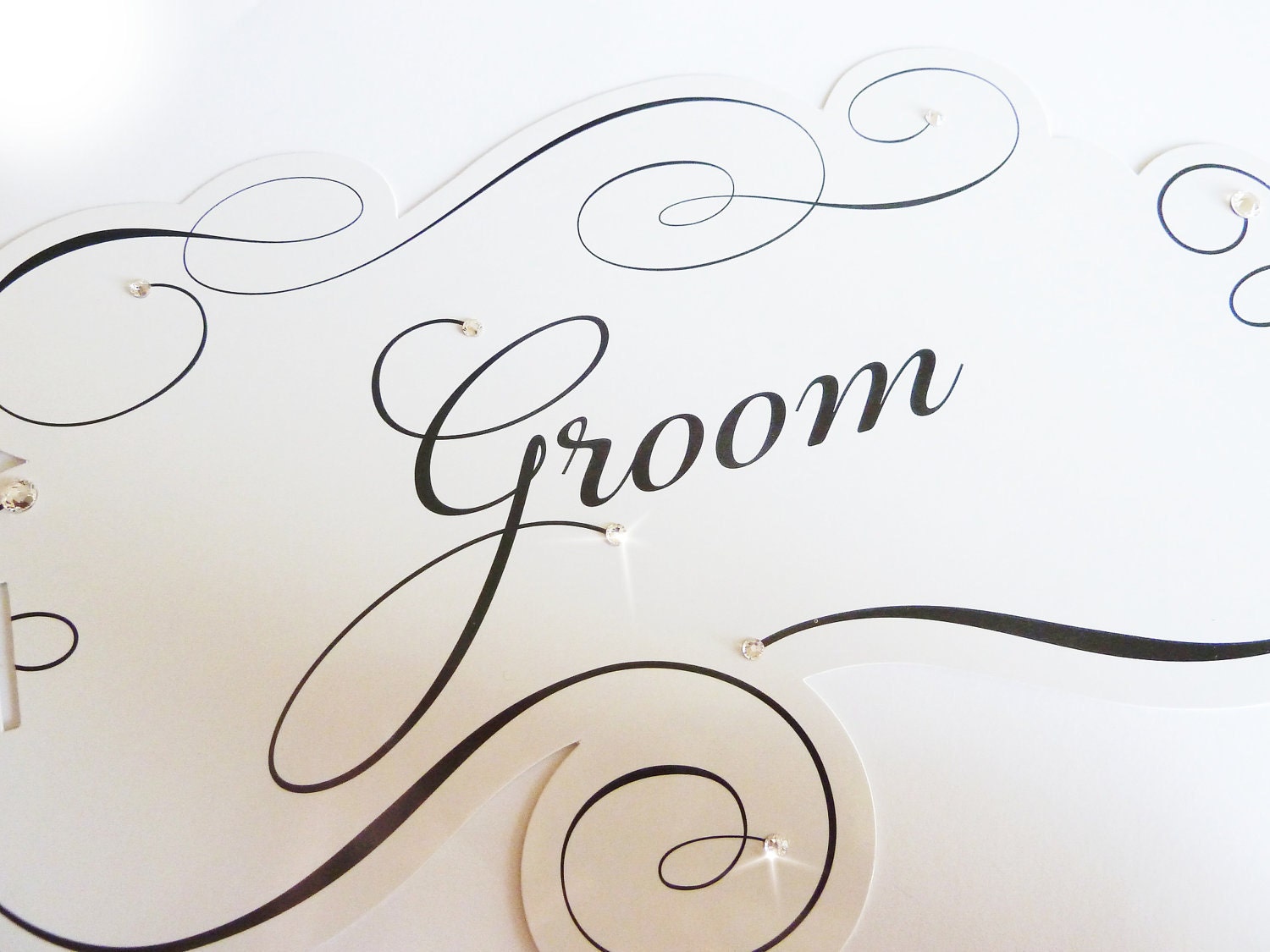 Wedding Chair Signs - Bride and Groom - Wedding Reception Decoration