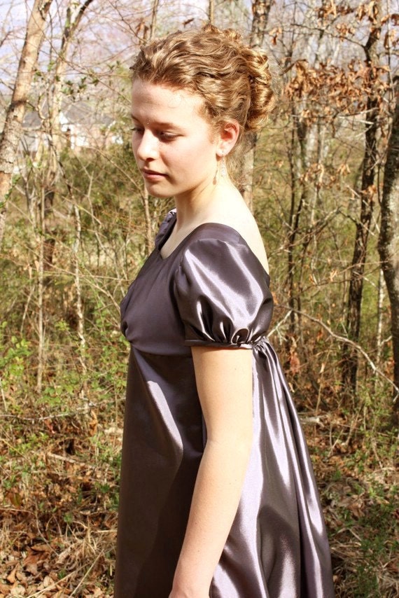 Elegant Lavender Regency Dress, Reenactment Costume, and Formal Ball Gown or Bridesmaid