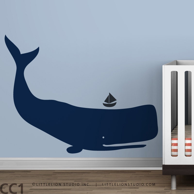 Baby Zoo Whale - Blue boys room - Ocean Kids Decor