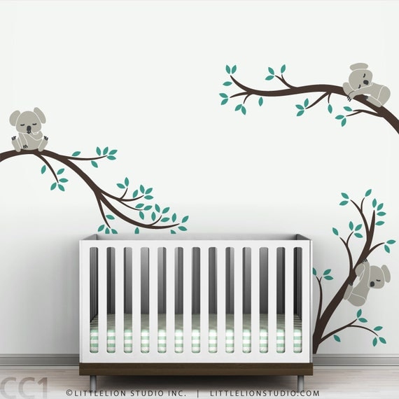 Koala Tree Branches Wall Decal by LittleLion Studio
