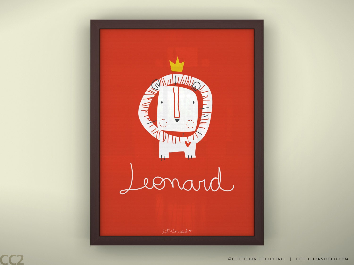 Children's wall art print little lion kids room decor custom baby name print - Unframed 11 3/4 x 15 3/4 - Lion King