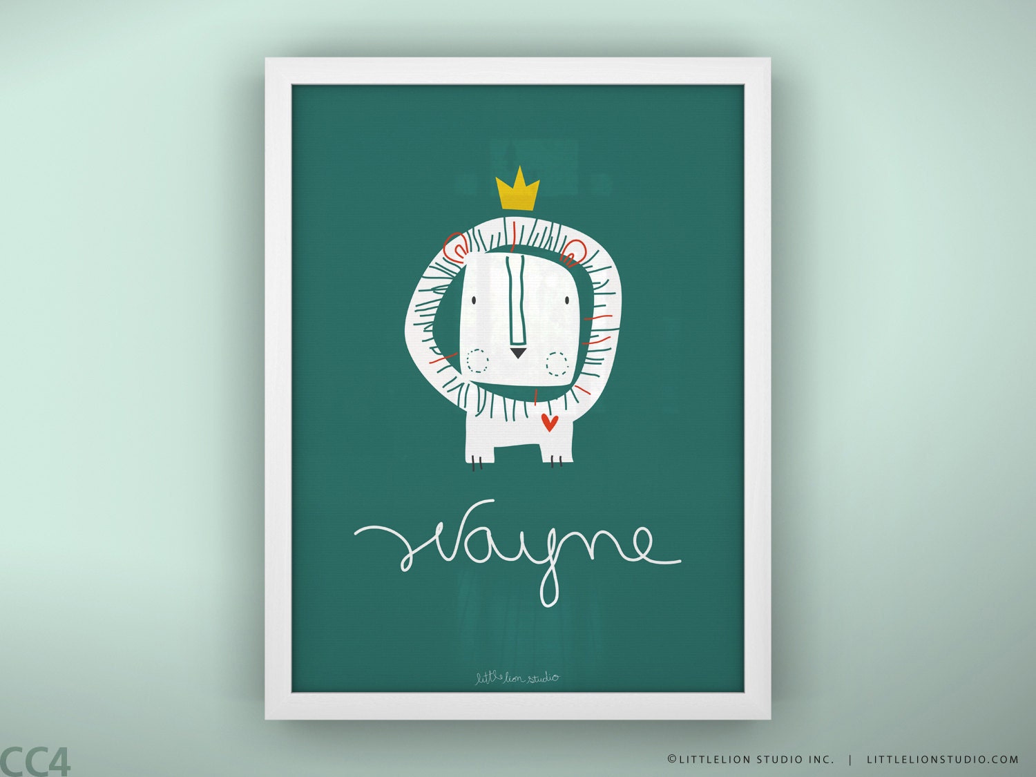 Children's wall art print little lion kids room decor custom baby name print - Unframed 11 3/4 x 15 3/4 - Lion King