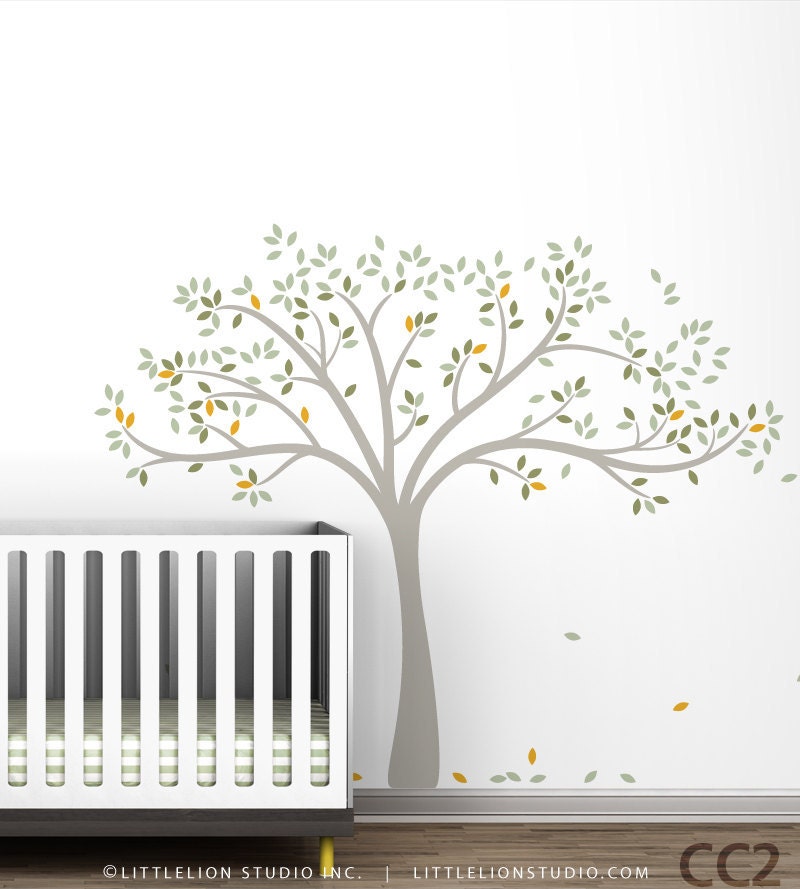 Fall Tree Wall Decal - Kids tree decal desing - Baby Nursery Wall Decor