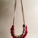 The Conqueror - Red And Cream Necklace
