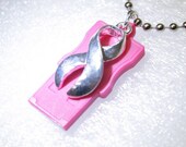 2GB USB Memory Necklace for Breast Cancer Awareness