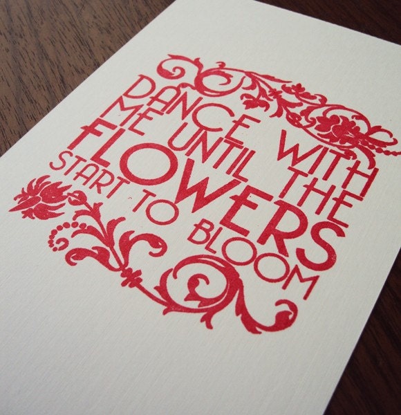 Dance Until The Flowers Bloom Gocco Print