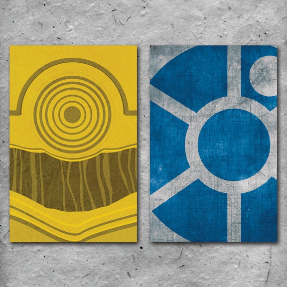 Minimalist Star Wars Character Posters // Any 3 Designs // Three 11"x17" Science Fiction Art Prints