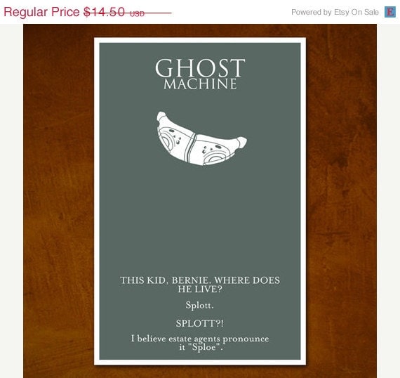 Torchwood Inspired Modern Art Print: "Ghost Machine" - 11"x17" Fantasy Quote Poster