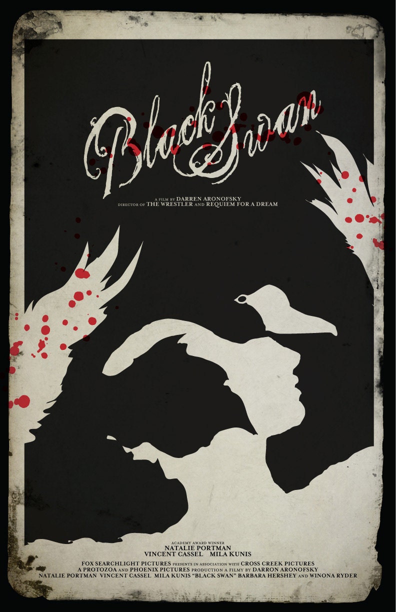 Black Swan Vintage Movie Poster - 11"x17" Stylized Grunge Fine Art Print Part 2