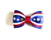 Red, White, and Blue Bow Tie Hair Bow