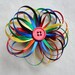 Rainbow Pretty Flower Hair Clip