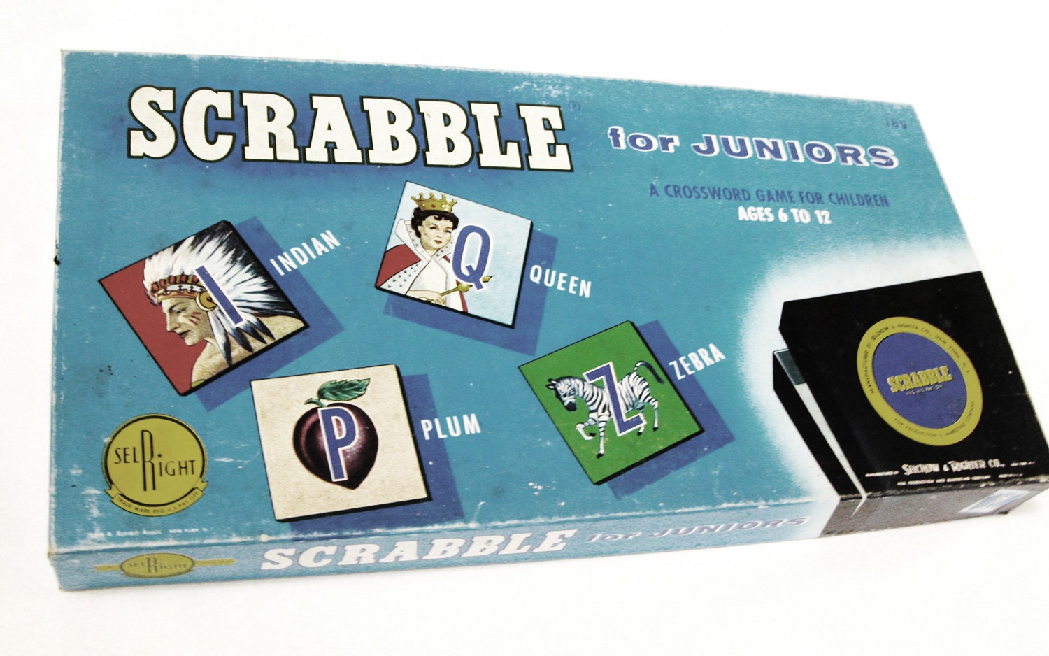 1958 Vintage Scrabble Board Game Selchow and Richter New York U.S.A.