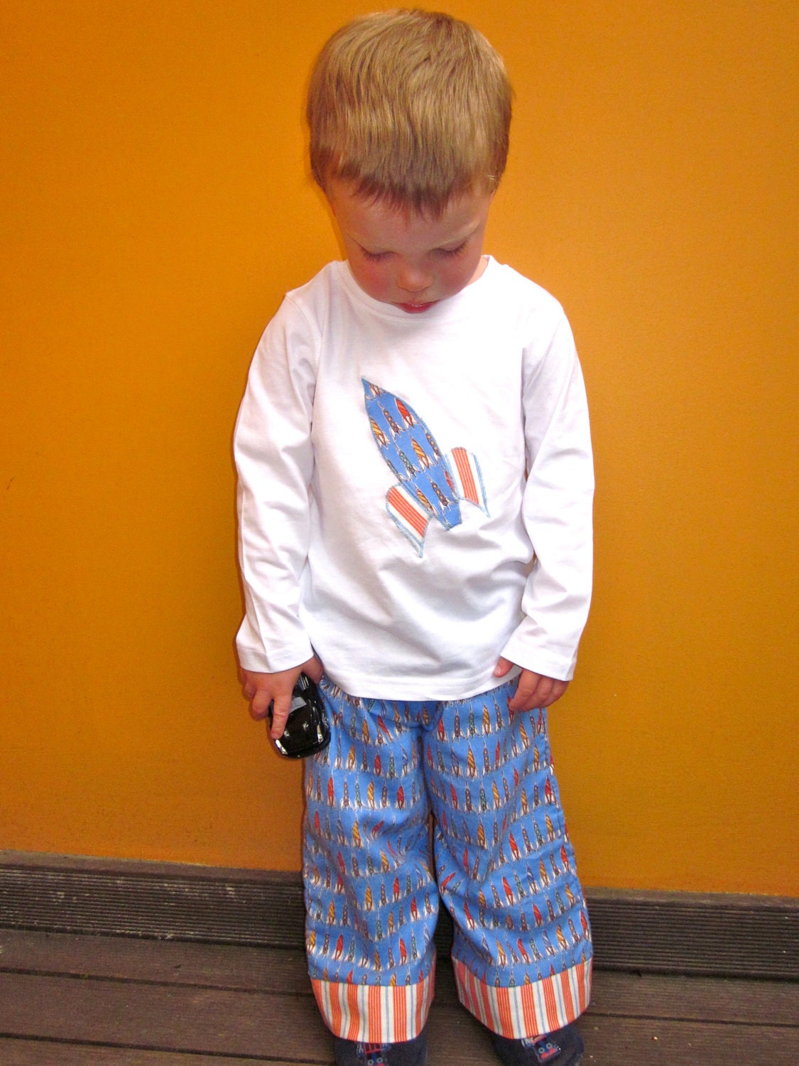 Boys Pajamas, Rocket Pyjamas Size 3