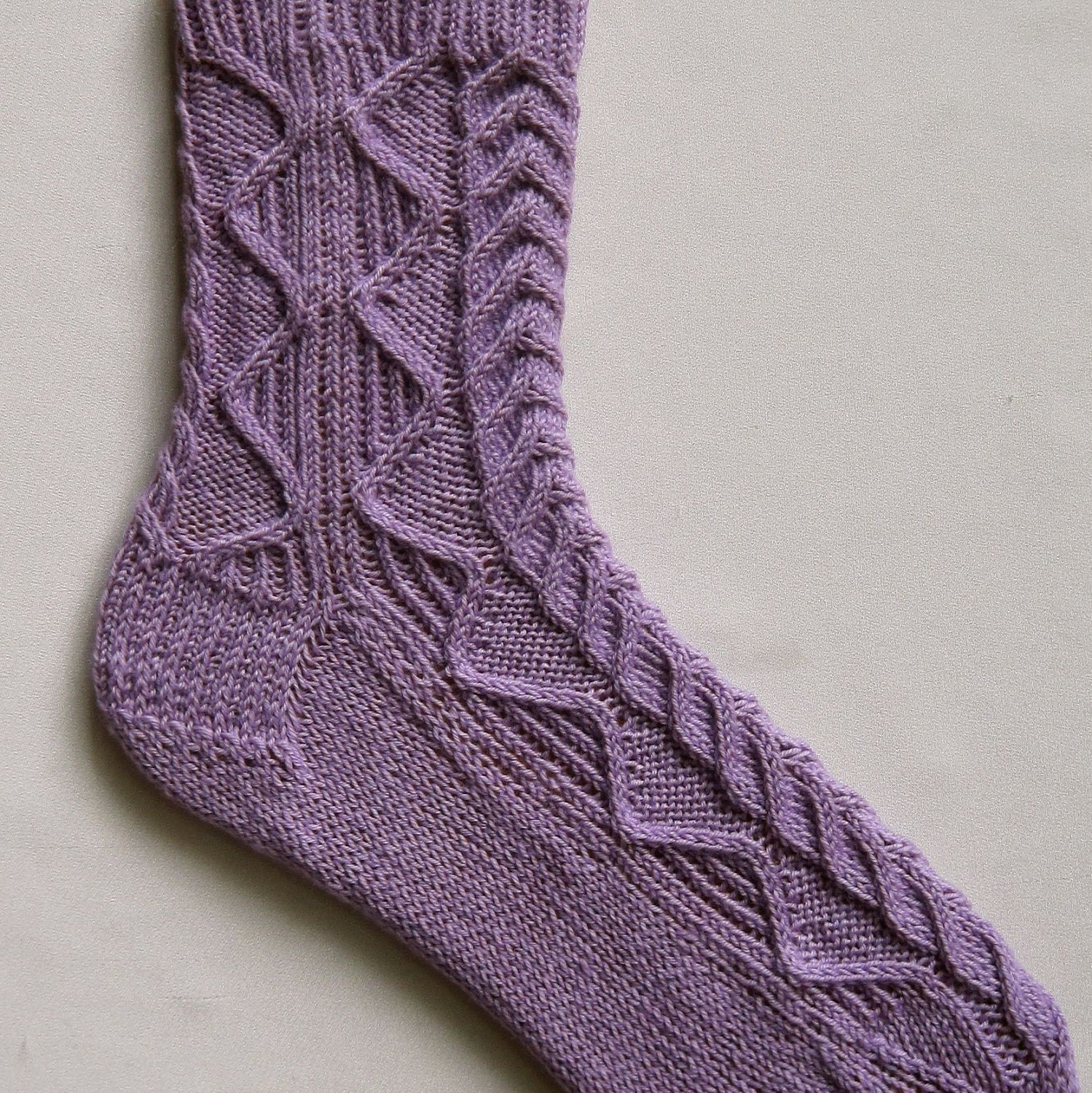 Knit Sock Pattern: Alpine Cable Sock Knitting Pattern