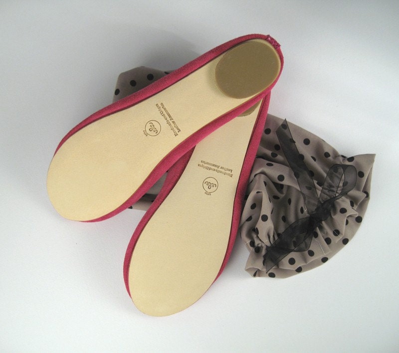 Magenta Soft Leather Handmade Ballet Flats